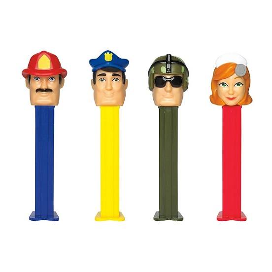 USA Heroes Limited Edition Fireman Soldier Nurse Policeman Dispensers Gluten Free 24.7g