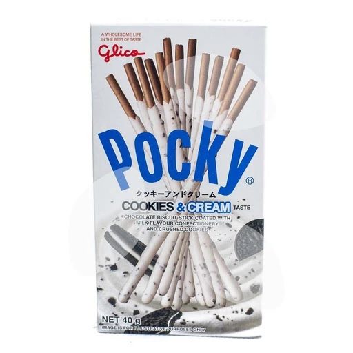 Pocky Japanese Cookies n Cream Flavoured Biscuit Sticks 40g