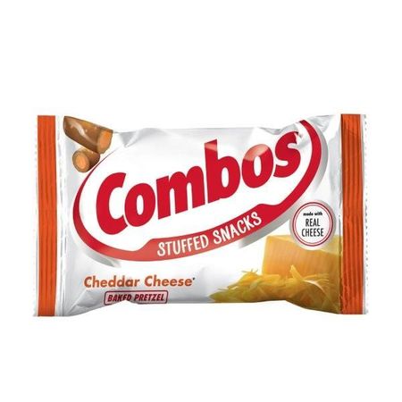 Combos Stuffed Snacks Cheddar Cheese Flavour Baked Pretzel 51g Packet