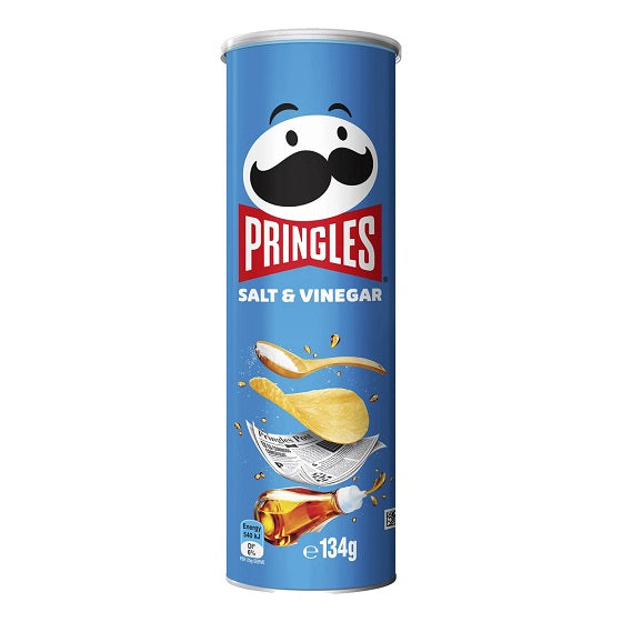 Pringles Salt & Vinegar Flavour Crisps Chips 135g