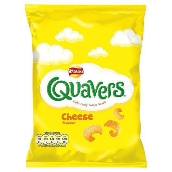 Walkers Quavers Potato Cheese Flavoured Chips Snack 20g