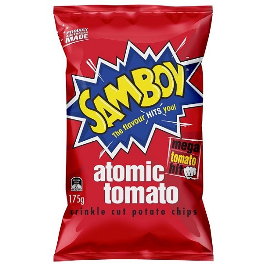 Samboy Atomic Tomato Potato Chips Gluten Free 175g