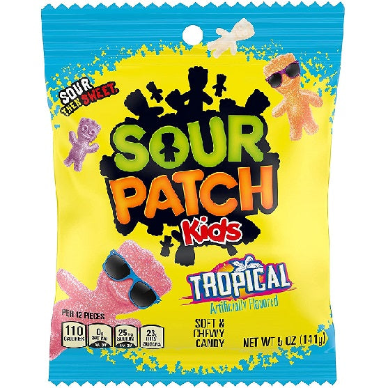 Sour Patch Kids Tropical Soft and Chewy Candy 141g