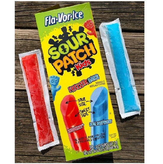 Sour Patch Kids Freezer Pops Ice Pops Ice Blocks Popsicles Gluten Free 12 Pack 680.4g