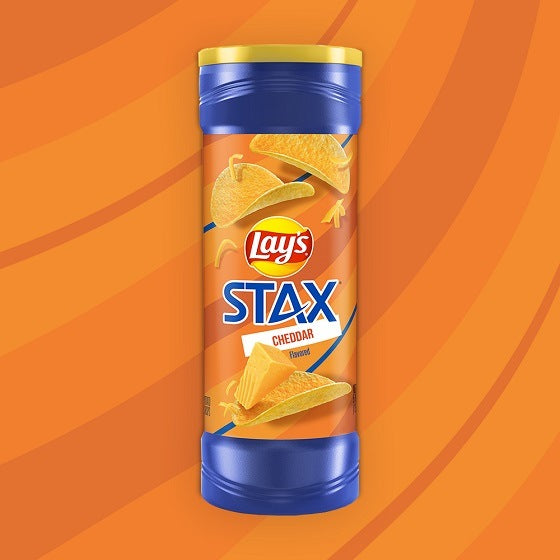 Lay's Lays Stax Cheddar Cheese Flavored Potato Crisps Chips 155g