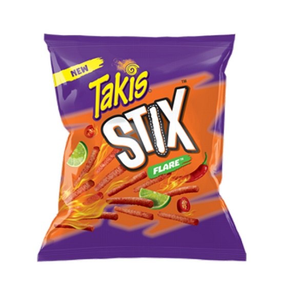 Takis Stix Flame Hot Chili Pepper & Lime Tortilla Crisps Corn Chips Snack 113g Bag