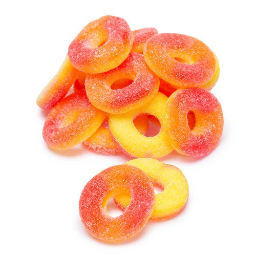 Trolli Gummy Gummi Sour Peach Rings Gluten Free 150g bag