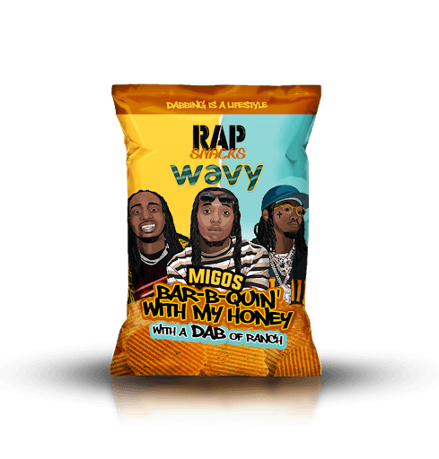 Rap Snacks Migos Bar B Quin with My Honey with a Dab of Ranch Chips 78g