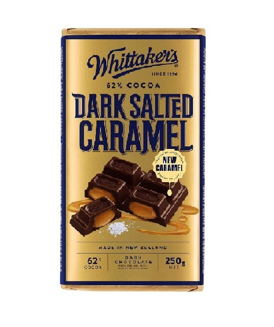 Whittaker's Whittakers Dark Salted Caramel Chocolate Block 250g – The ...