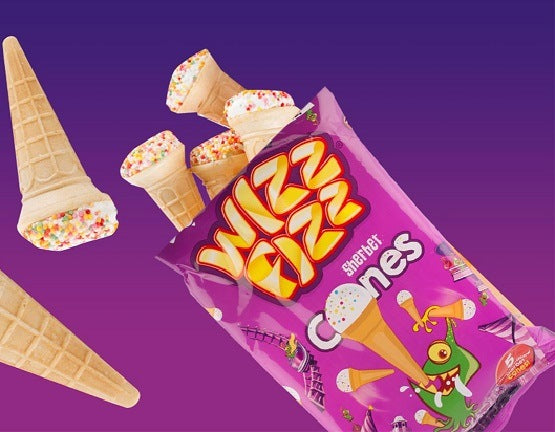 Aussie Wizz Fizz Sherbet Cones 14g