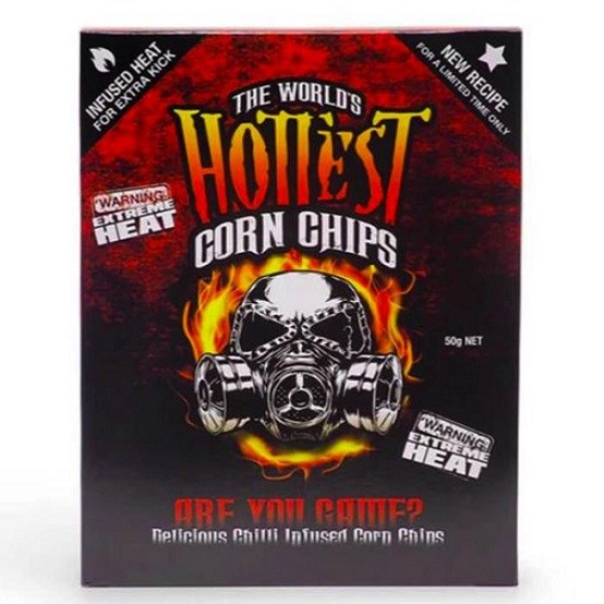 The World's Hottest Corn Chips Australian Made Snack 50g