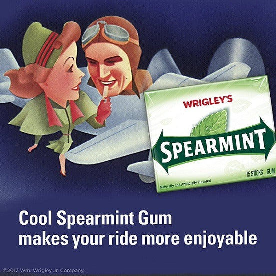 Wrigley's Wrigleys Spearmint Chewing Gum 15 Pieces 40.5g