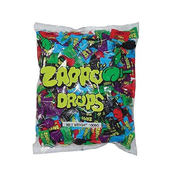 Single Candy Zapoo Zappo Sour Drops Hard Candy Gluten Free 1kg bag – The Lolly Barn
